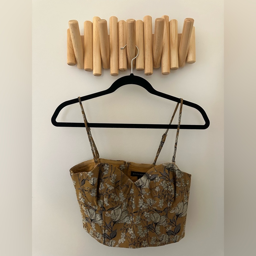 Banana republic printed bustier top